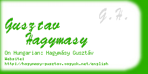 gusztav hagymasy business card
