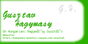 gusztav hagymasy business card